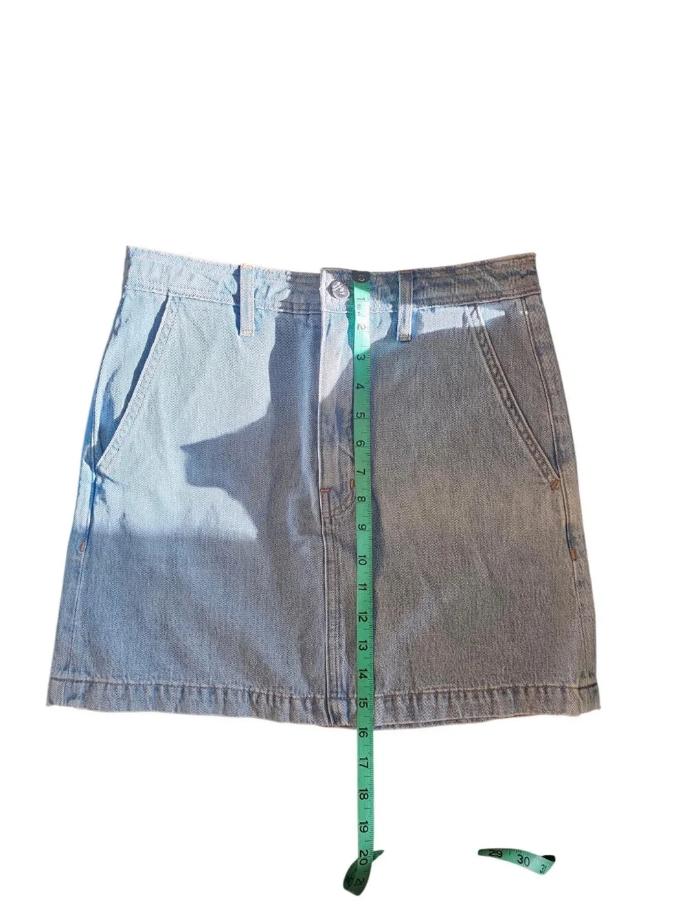 Derek Lam 10 Crosby Denim Mini Skirt With Trouser Pockets Size 26